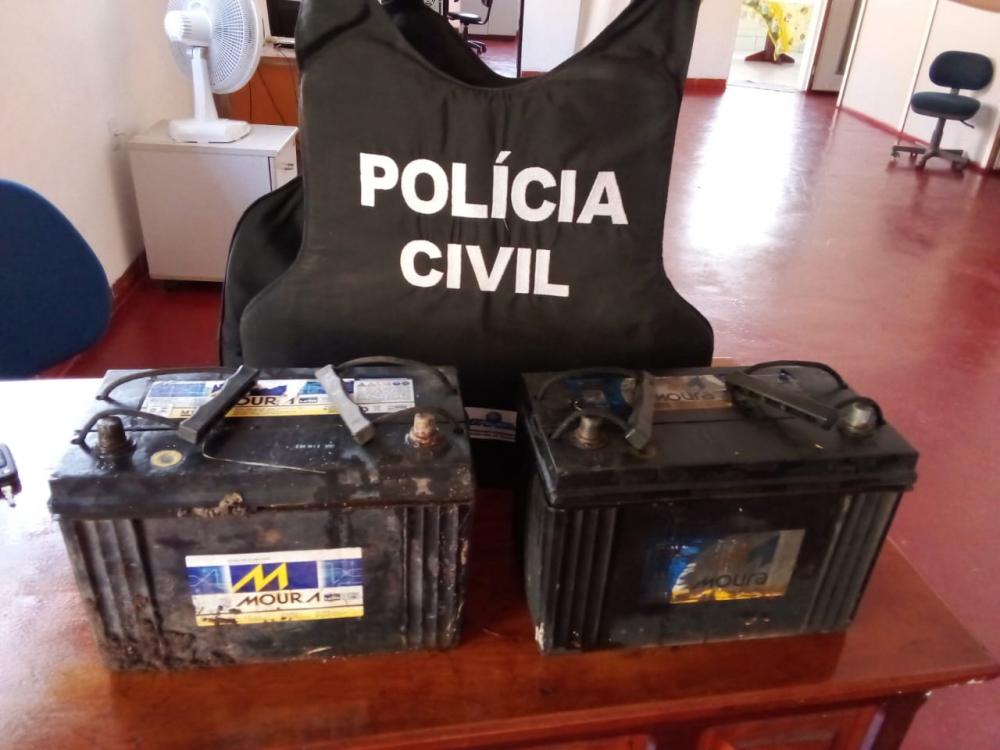 Baterias furtadas de tratores da Prefeitura de Palmeirópolis são recuperadas pela Polícia Civil