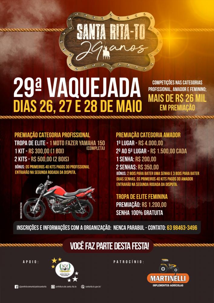 Prefeitura de Santa Rita do Tocantins prepara grande festa para celebrar aniversário da cidade