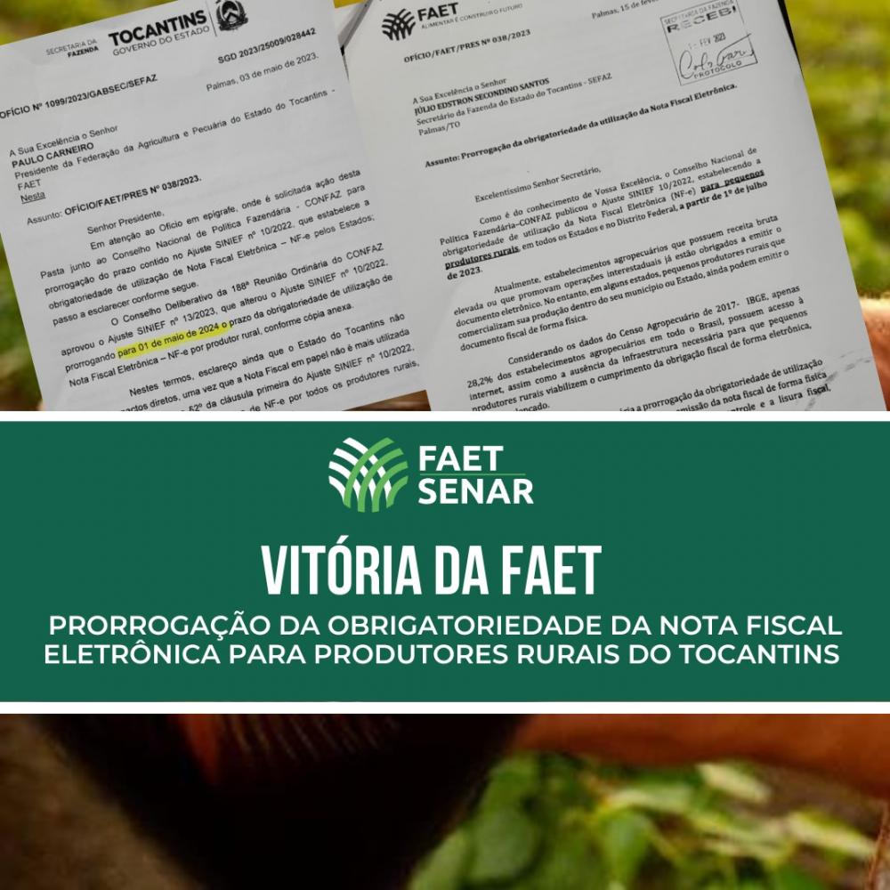 Obrigatoriedade de nota fiscal eletrônica para pequenos produtores rurais é prorrogada até 2024 