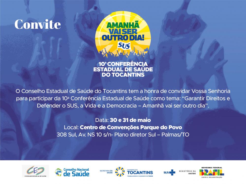 10ª Conferência de Saúde do Tocantins começa nesta terça-feira, 30