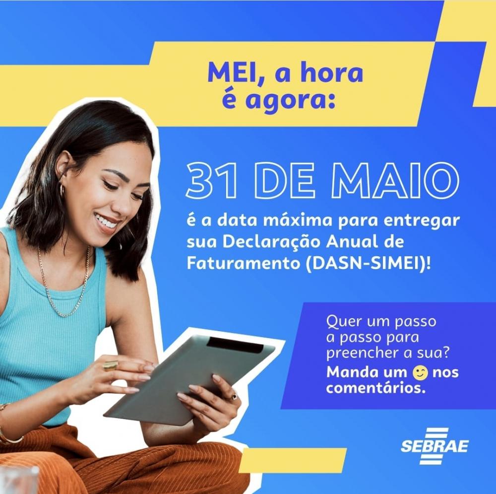 Sebrae-TO alerta sobre prazo final para entrega da Declaração Anual do MEI
