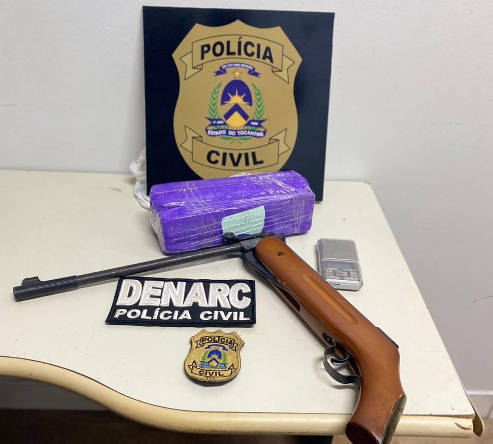 Homem é preso em Araguaína por tráfico de drogas e posse ilegal de arma de fogo