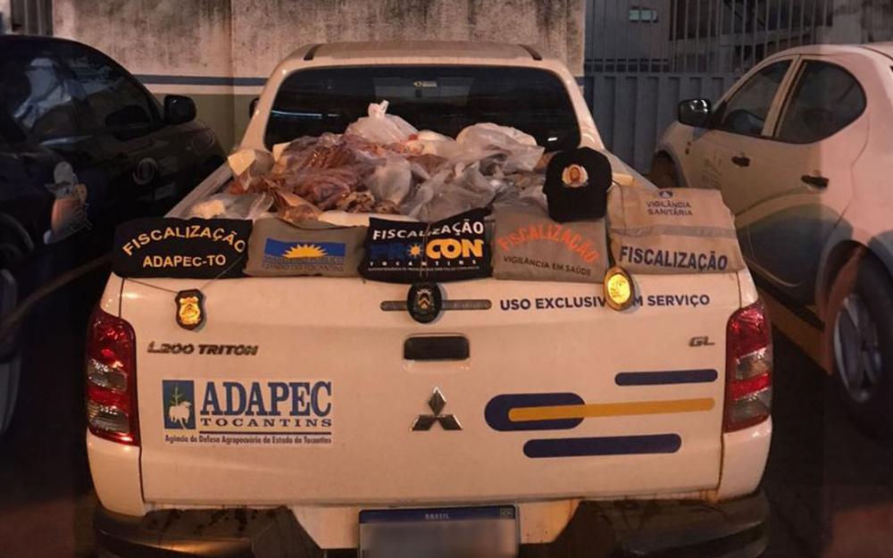 Operação Pró-Consumidor apreende mais de 1 tonelada de produtos de origem animal em Nova Olinda e Aragominas