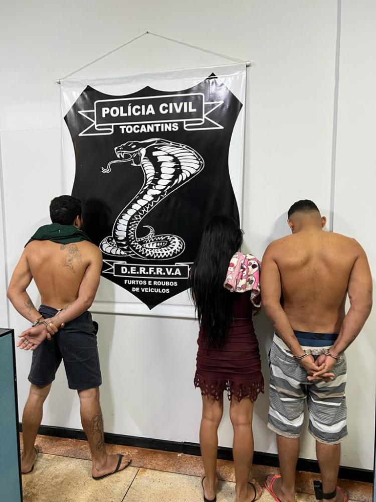 Polícia Civil prende dois homens e uma mulher por praticarem roubo em Palmas