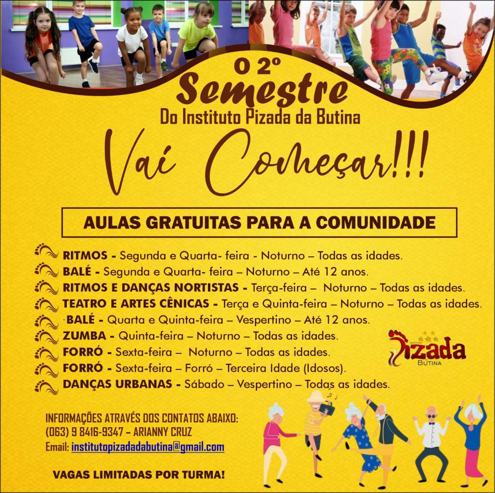 Instituto Pizada da Butina oferece vagas para cursos de artes e cultura na região sul de Palmas