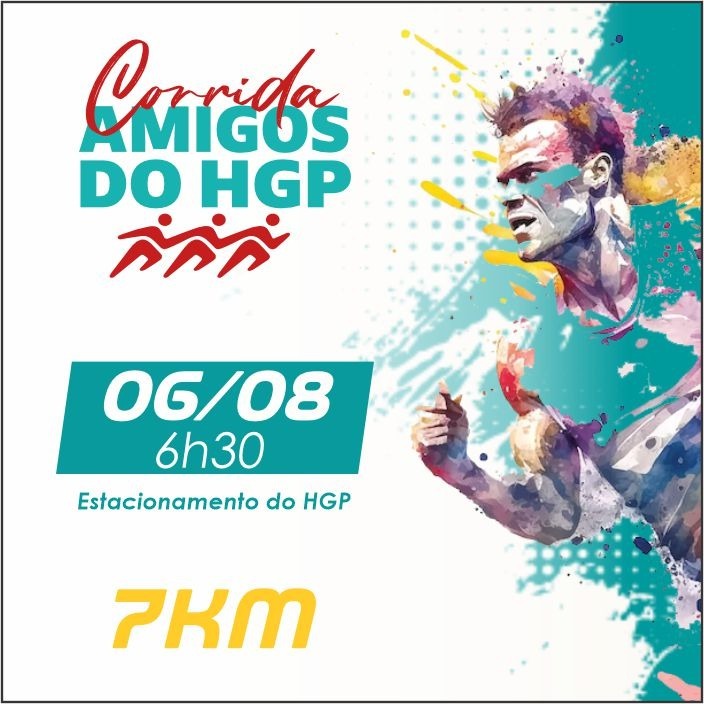 Com mais de 600 inscritos, 1ª Corrida dos Amigos do HGP acontece neste domingo, 6