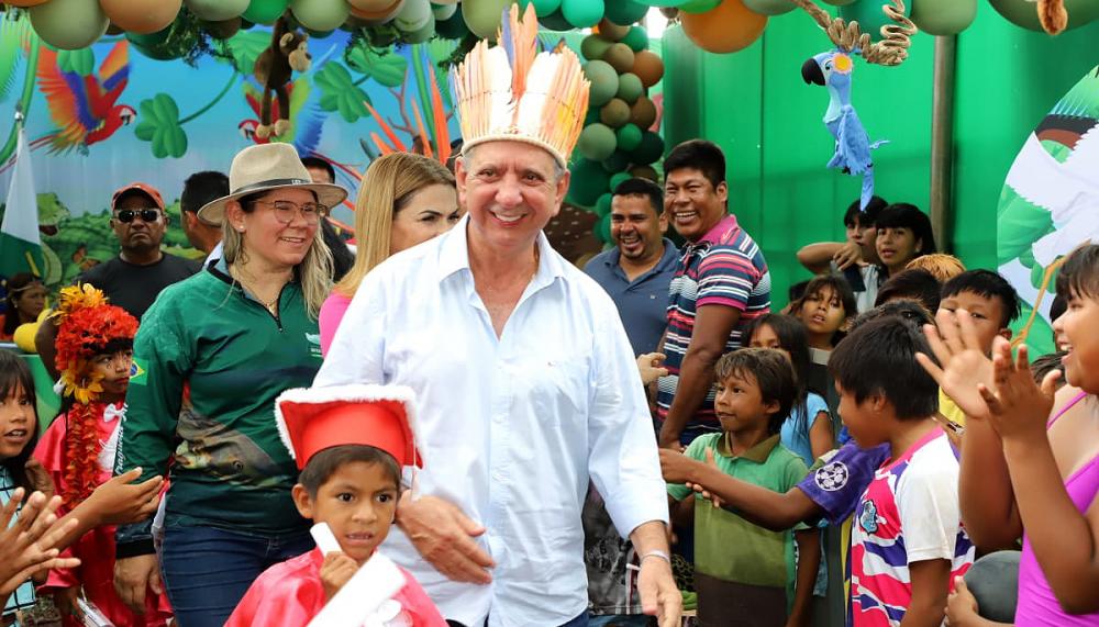 Toinho Andrade na aldeia