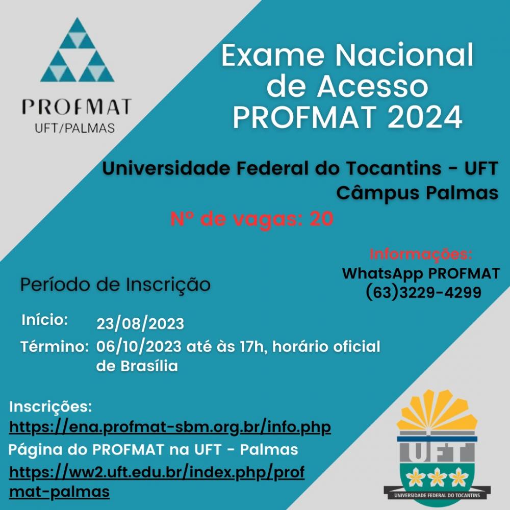 UFT oferta 20 vagas para Mestrado Profissional em Matemática