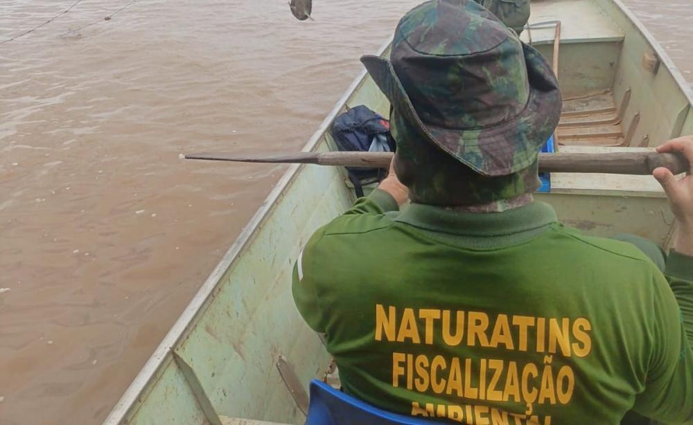 Operação Piracema do Naturatins recolhe 1,8 mil metros de redes de pesca e um animal silvestre