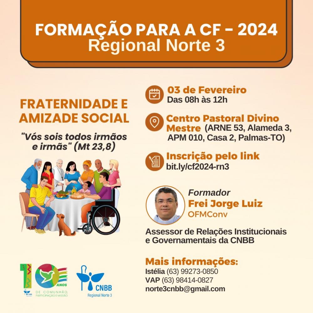 CNBB realiza evento em preparação para a Campanha da Fraternidade em Palmas neste sábado, 3 de fevereiro