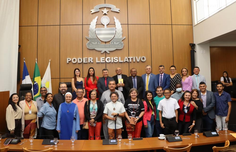 Vereadores recebem arcebispo de Palmas para lançamento da Campanha da Fraternidade 2024