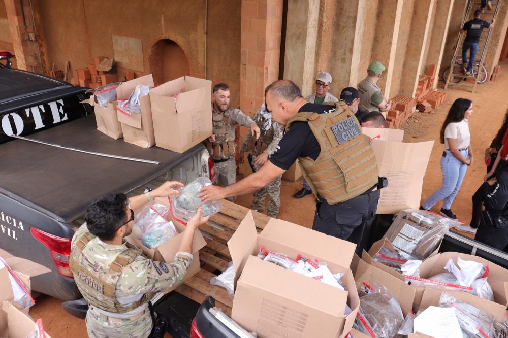 Polícia Civil do Tocantins realiza uma das maiores incinerações de cocaína do Estado 