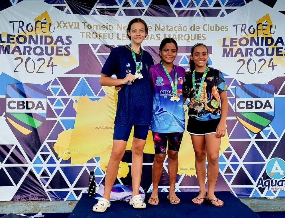 Com o apoio do Governo do Tocantins, jovem atleta de Palmas conquista cinco medalhas no Torneio Norte de Natação de Clubes no Amapá