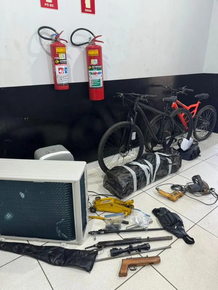 Em Porto Nacional, Polícia Civil deflagra operação e apreende armas de fogo e diversos objetos furtados
