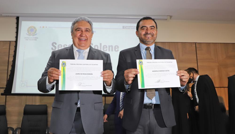 Após votação histórica, governador Wanderlei Barbosa e vice-governador Laurez Moreira são diplomados para posse em 2023