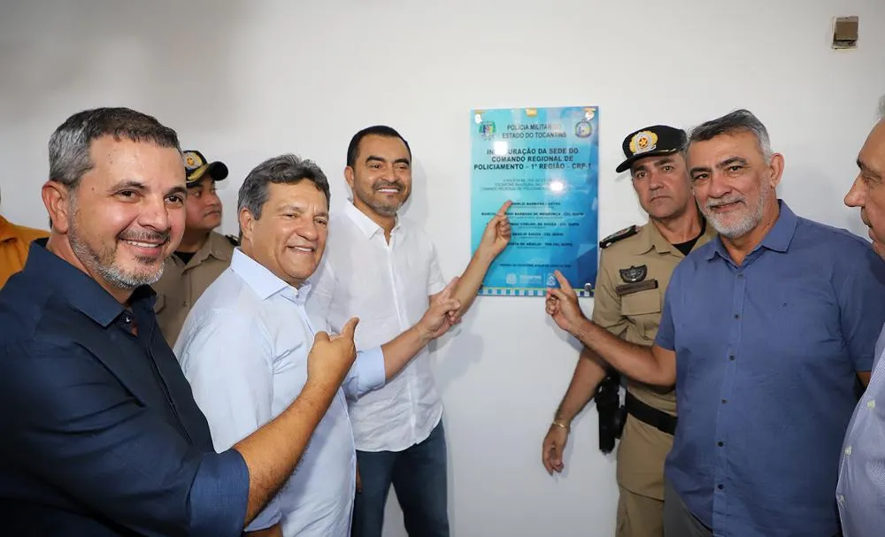 Em Paraíso do Tocantins, governador Wanderlei Barbosa inaugura sede do Comando Regional de Policiamento