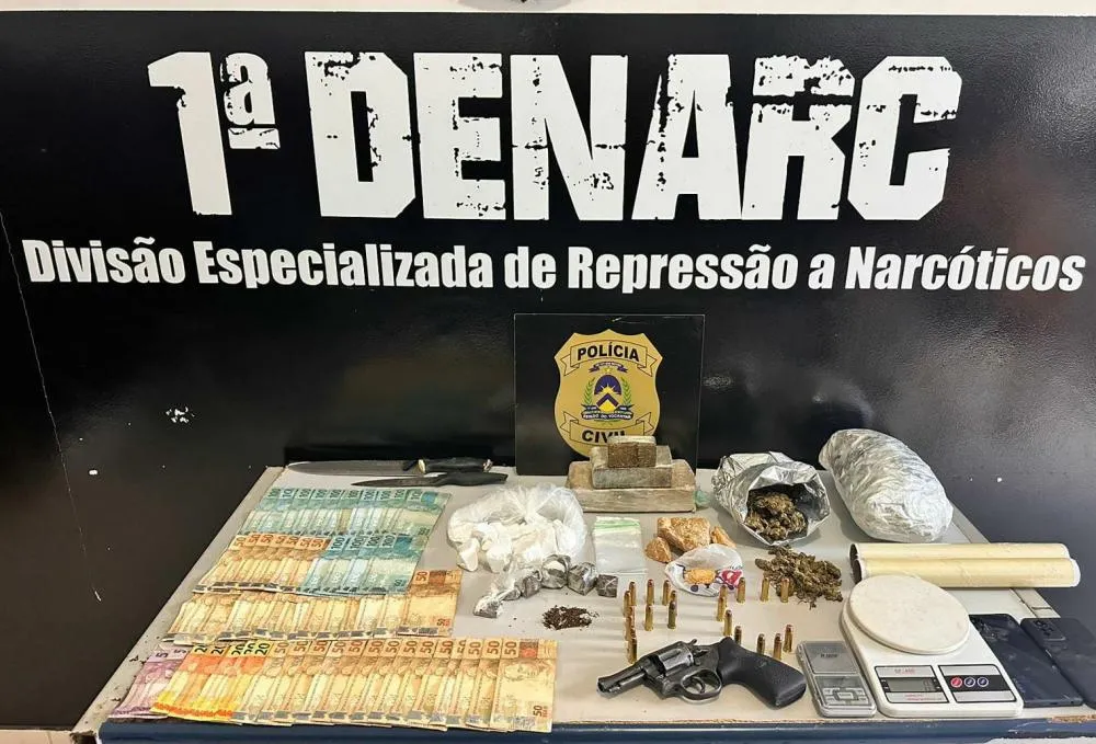Em Palmas, Unidade de Repressão a Narcóticos da Polícia Civil prende traficante e apreende mais de 3kg de drogas 