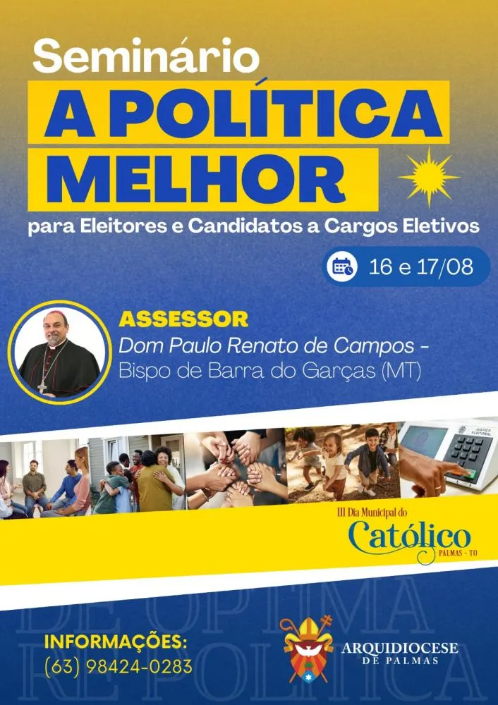 Arquidiocese de Palmas promove seminário e dialoga com candidatos sobre o futuro da capital