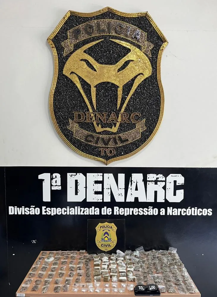 Operação Delivery: Em Palmas, Polícia Civil prende traficante e apreende 1,5 kg de substâncias entorpecentes 