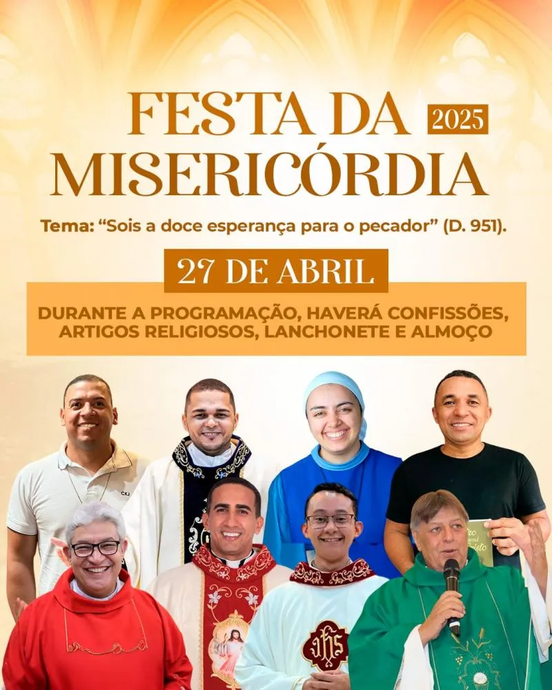 Festa da misericórdia 2025 acontece na Matriz Nossa Senhora Aparecida