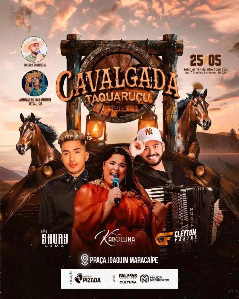 Cavalgada e shows marcam o final de semana em Taquaruçu