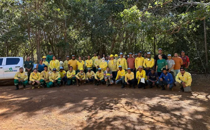 Naturatins conclui treinamento de novos brigadistas com prática de combate a incêndios florestais
