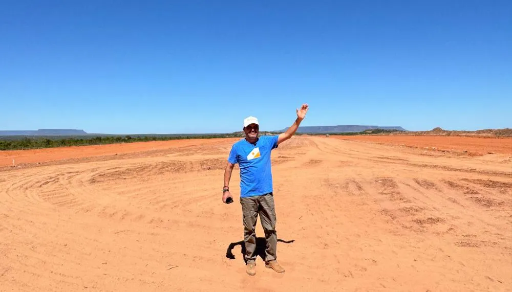 Governador Wanderlei mostra anunciou para dezembro a conclusão das obras do aeroporto - Divulgação/Governo do Tocantins