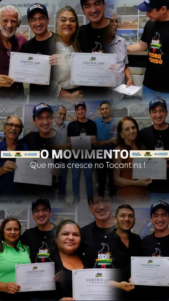 MDB Presente avança pelo Tocantins e reforça liderança de Alexandre Guimarães