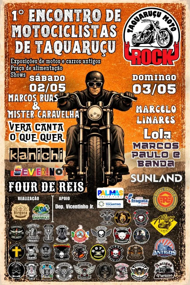 Prefeitura de Palmas apoia Festival Taquaruçu Moto Rock que une cultura, lazer e turismo no distrito