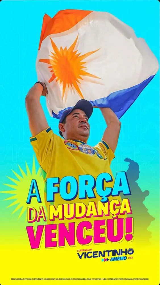 Vicentinho Júnior é eleito governador do Tocantins