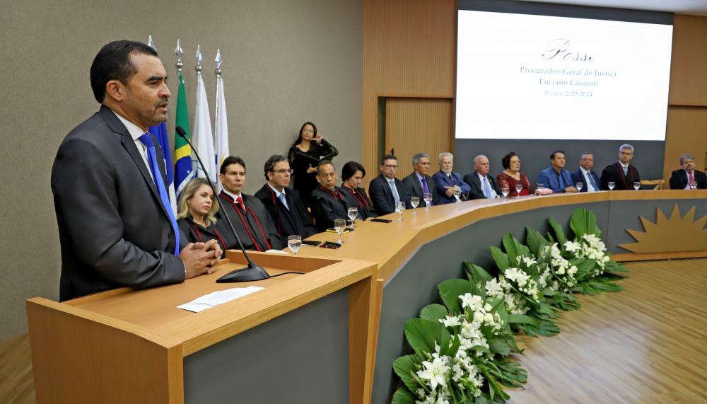 Governador Wanderlei Barbosa reafirma parceria do Governo do Tocantins com o MPTO durante posse do procurador-geral de Justiça, Luciano Casaroti
