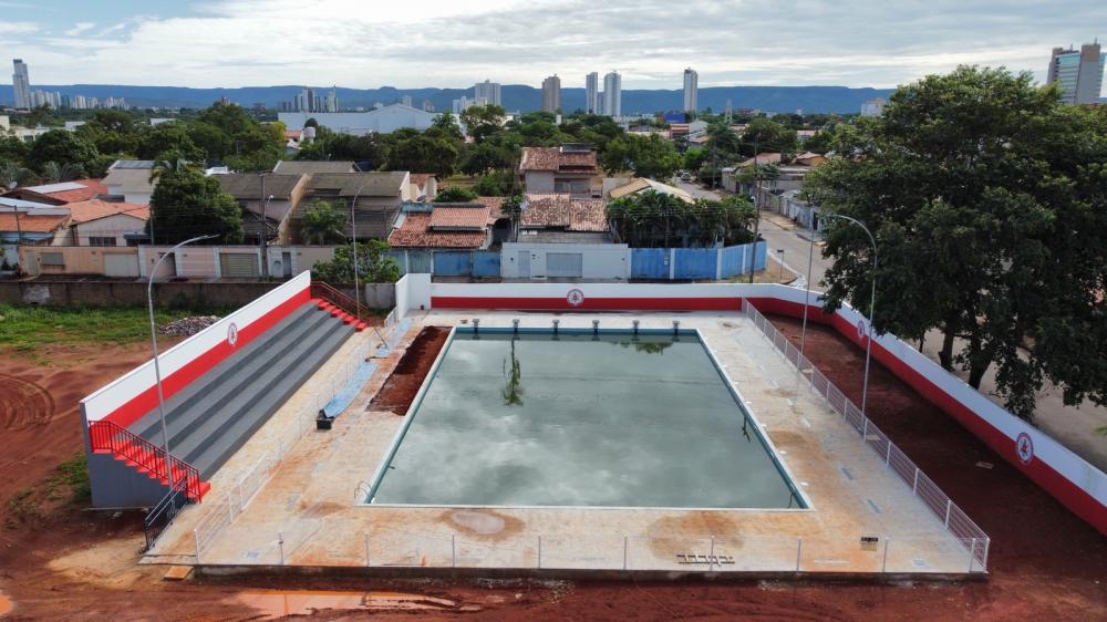 Ageto intensifica obras de construção da primeira piscina semiolímpica do Corpo de Bombeiros Militar