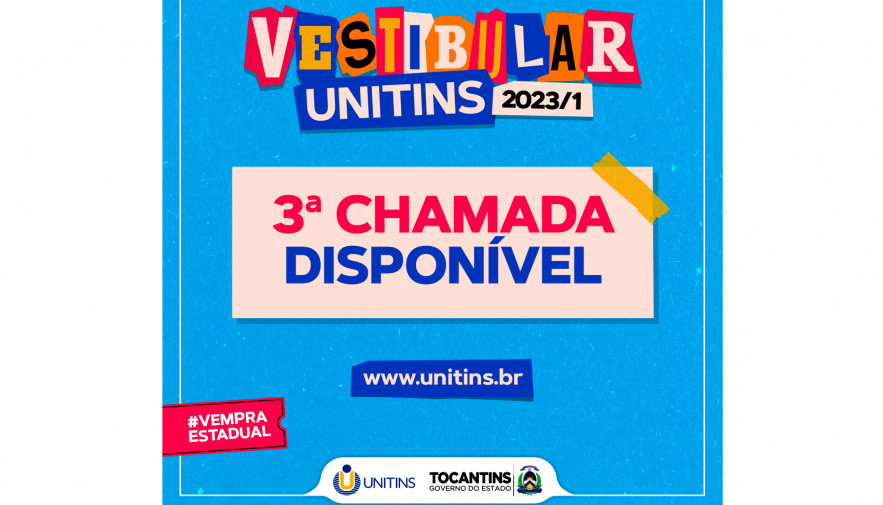 Unitins faz a 3ª chamada do vestibular 2023/1