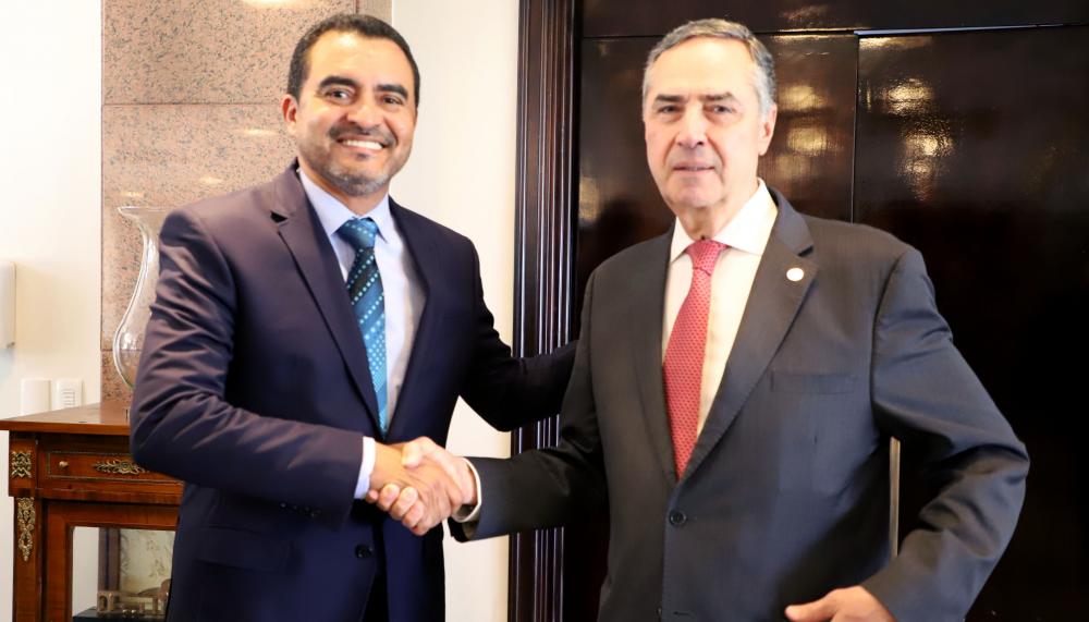 Governador Wanderlei Barbosa recebe o ministro e vice-presidente do STF Luís Roberto Barroso